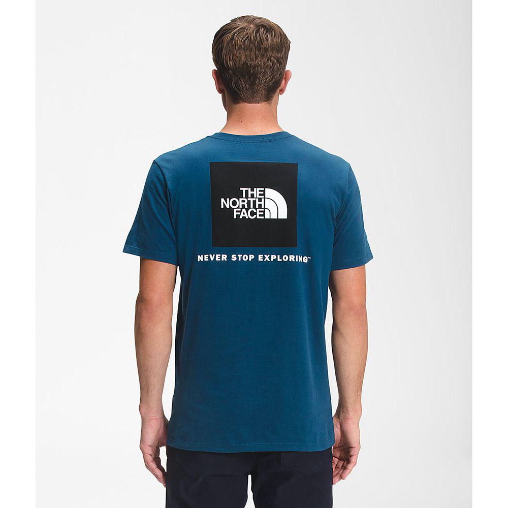 The North Face Κοντό Μανίκι Box Nse Ανδρικα T Shirt - Μπλε / Μαυρα (DMBN54937)